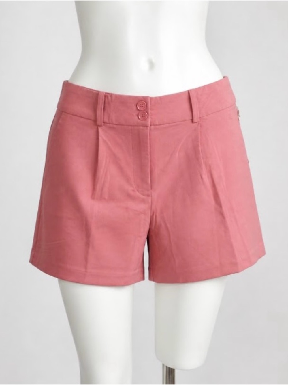 HAVE Women's Rose Pink Pleated Casual Dress Shorts Size L NEW